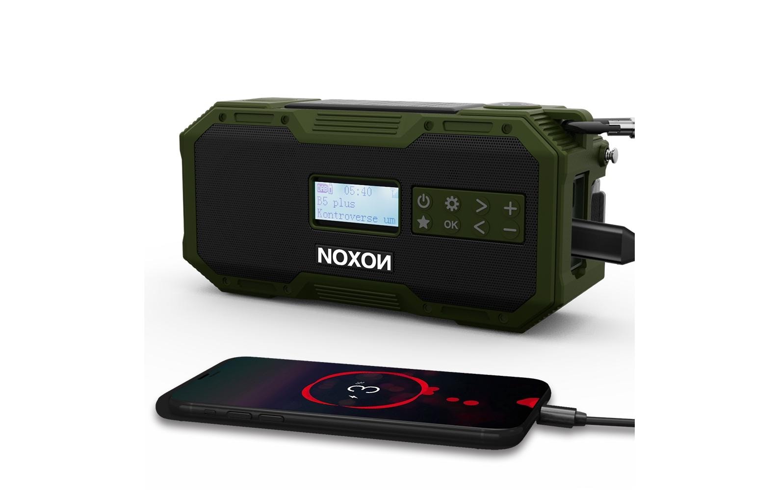 Noxon DAB+ Radio Dynamo Solar 411 Grün