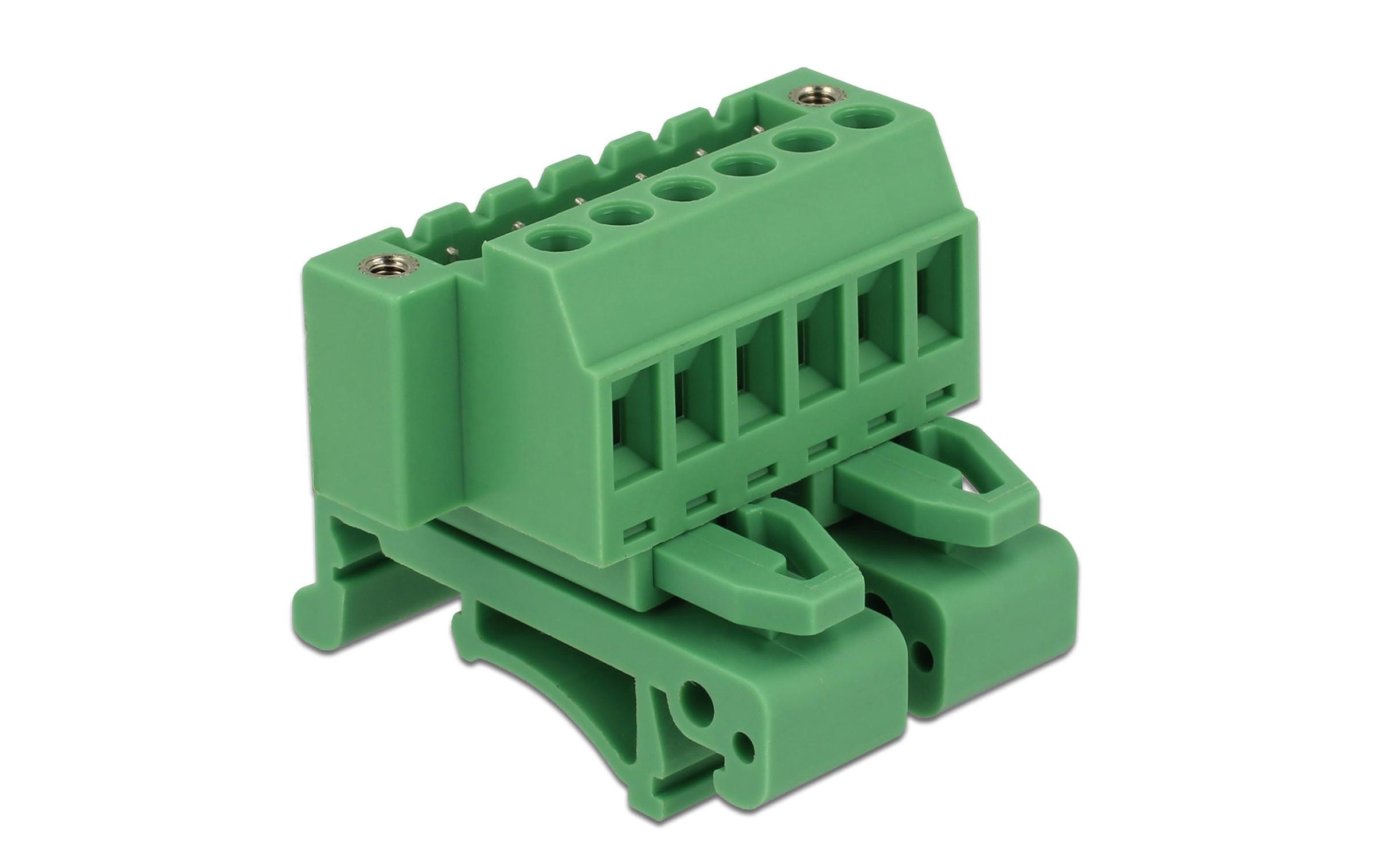 Delock Hutschiene/DIN Rail Terminalblock 6Pin