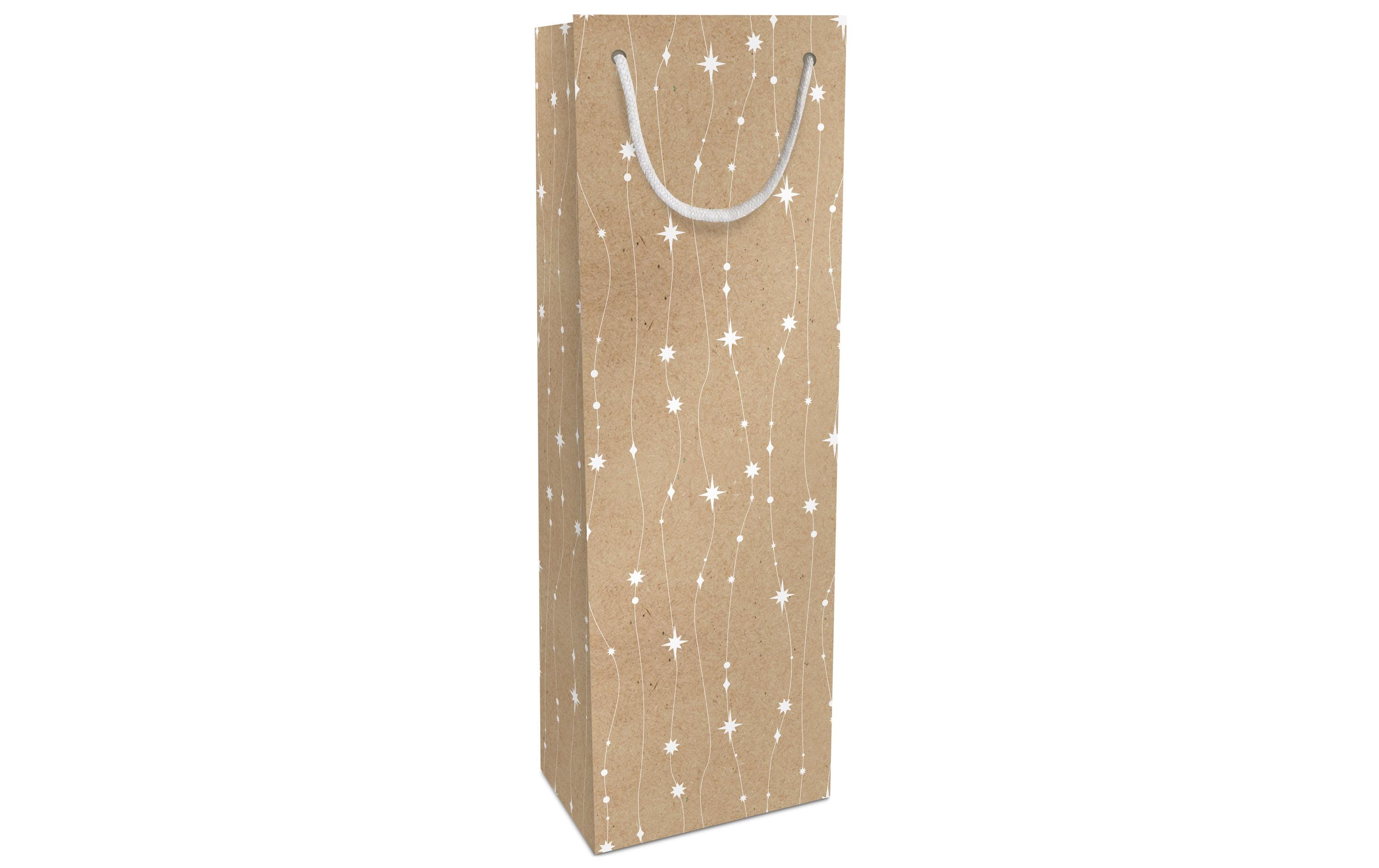 Braun + Company Flaschentasche Glitzerkette 12 x 36 x 10 cm, Braun//Weiss