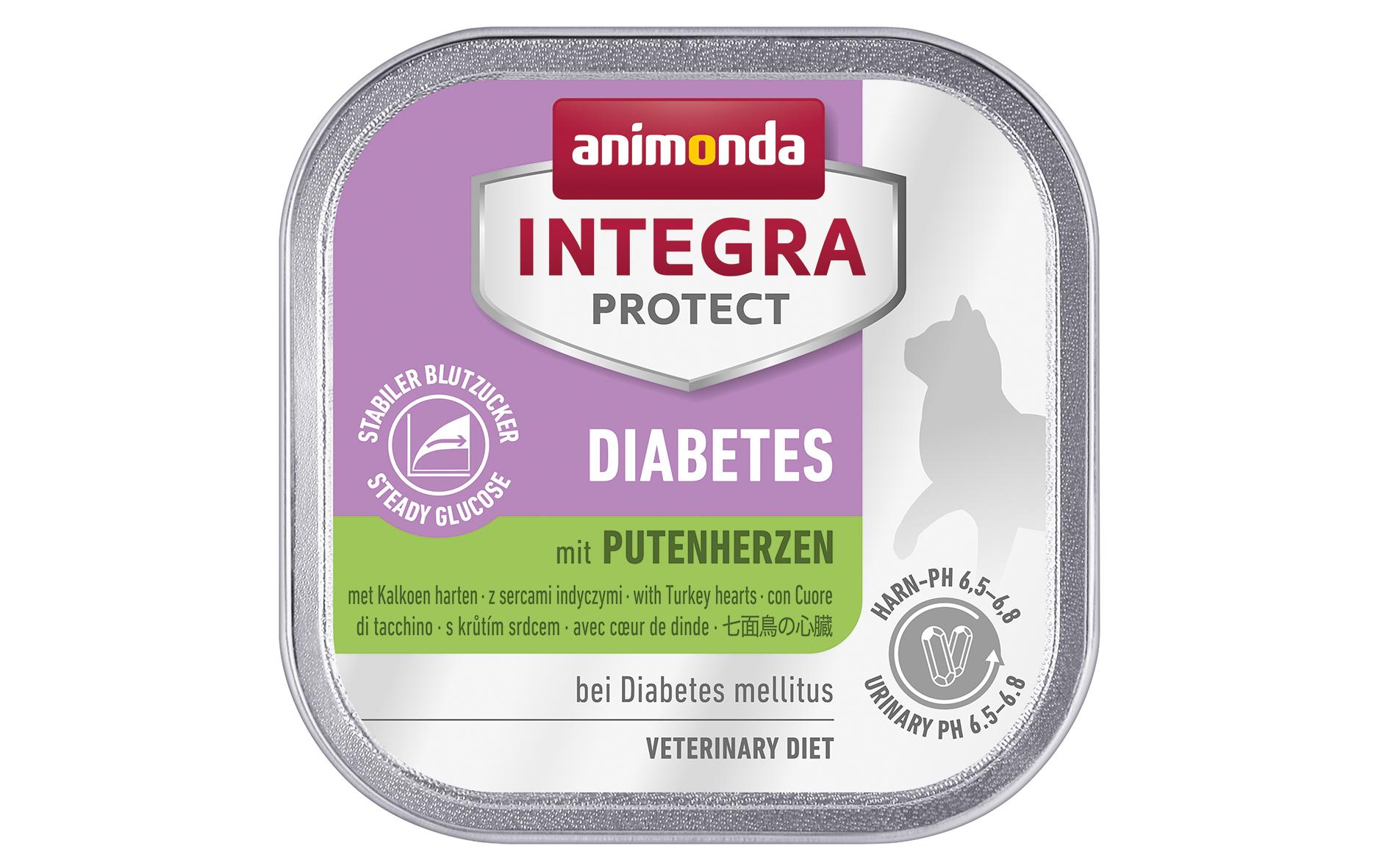 Animonda Integra Protect Nassfutter Diabetes Putenherzen, 100 g