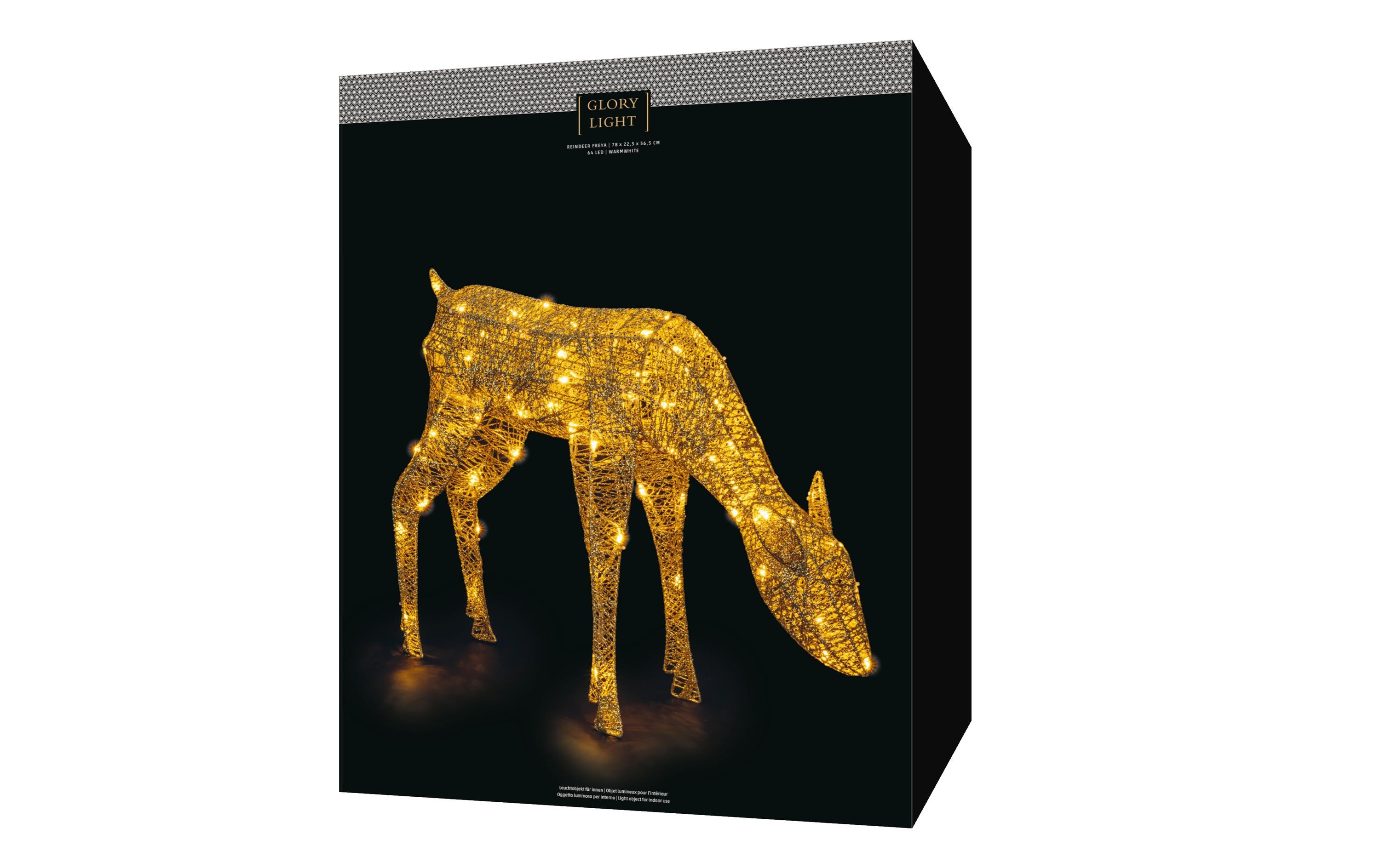 STT LED-Figur Rentier Freya, 78 cm, Gold