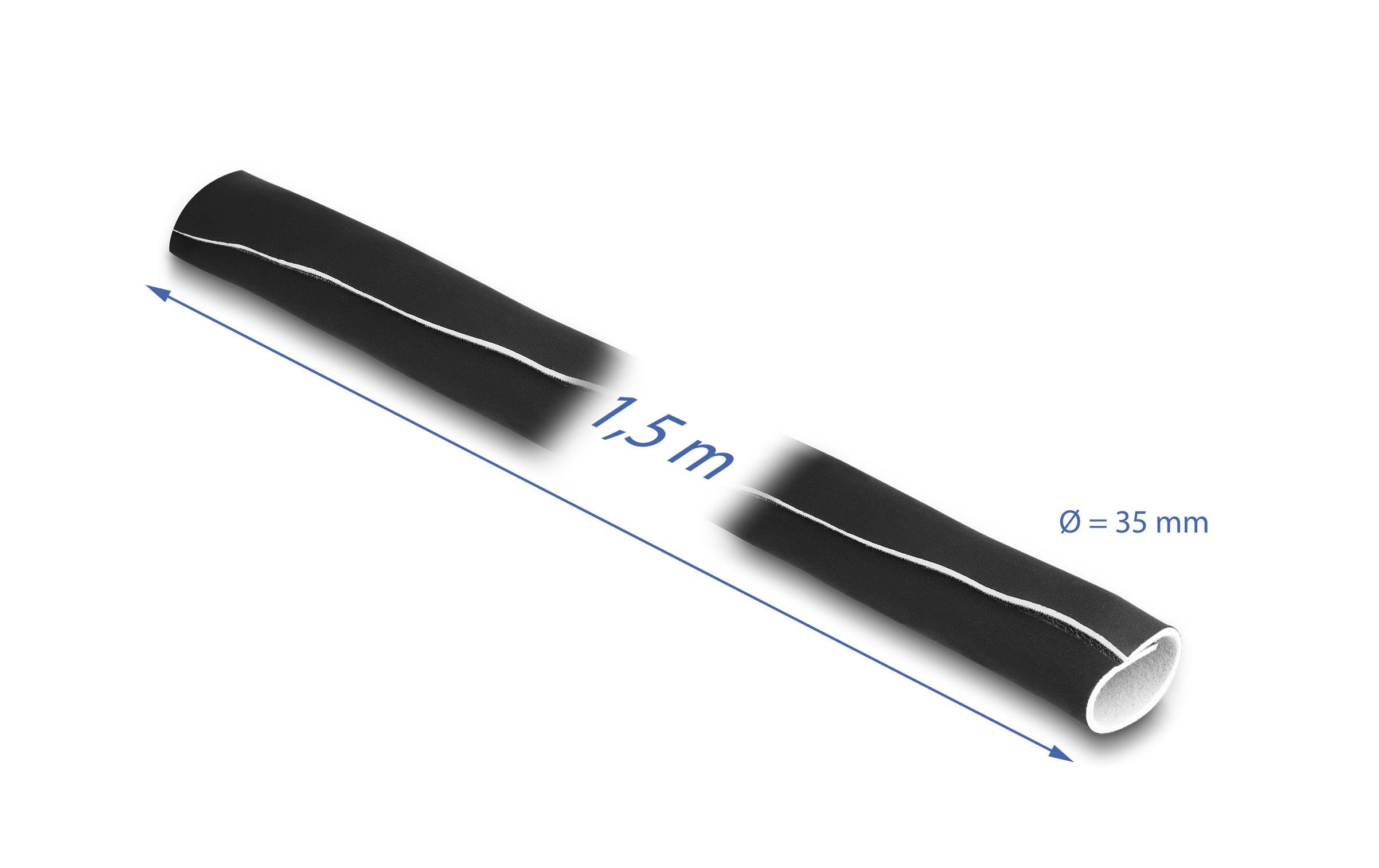 Delock Kabelschlauch 1.5 m x 135 mm mit Klettverschluss