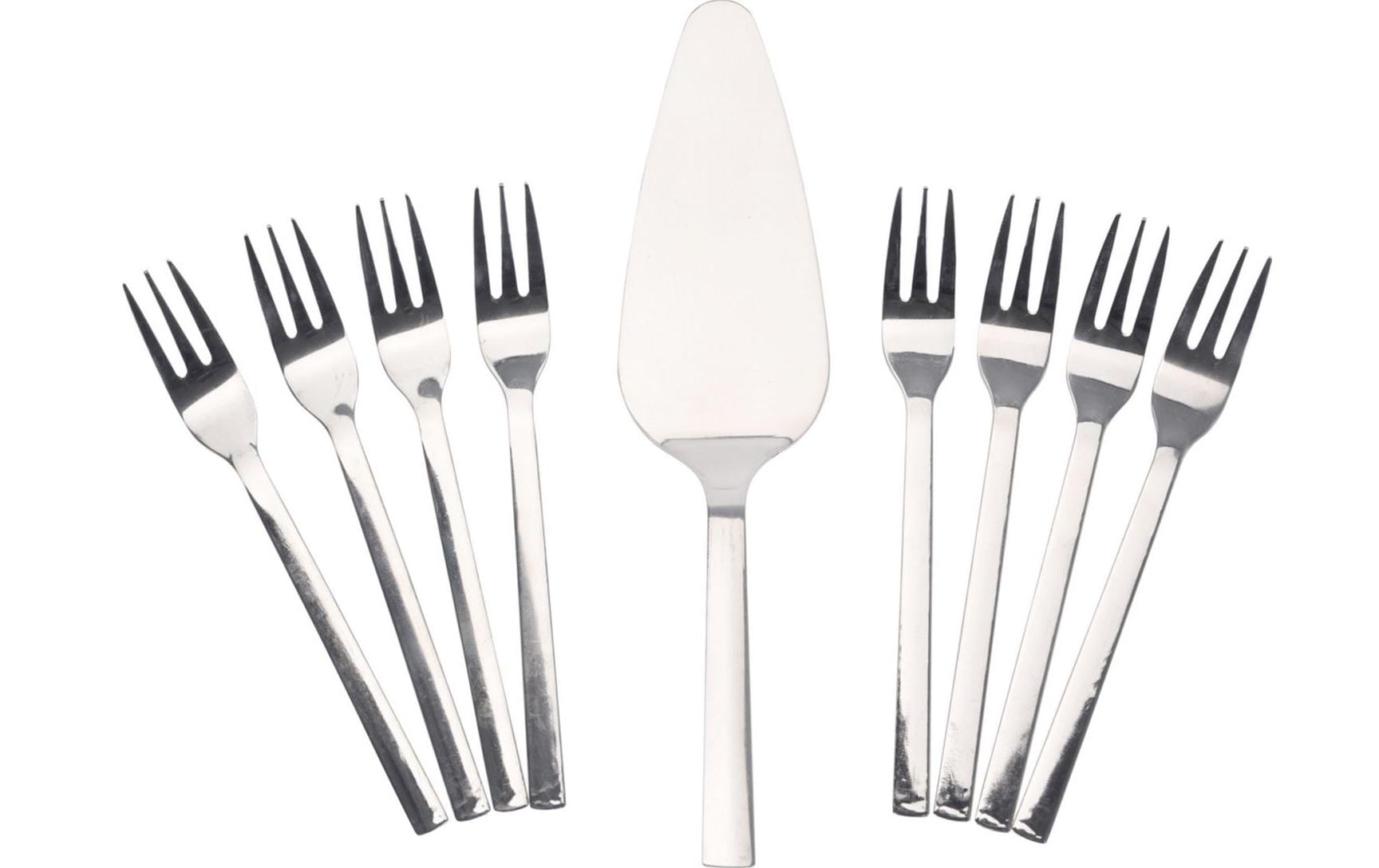 FURBER Besteck-Set Kuchen 9-teilig, Silber