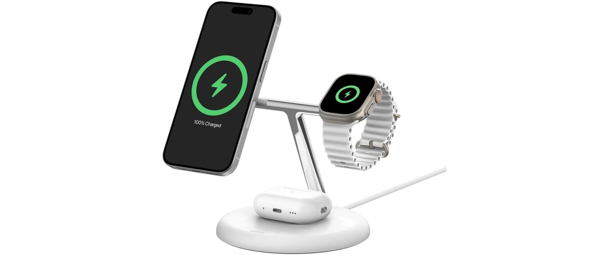 Belkin Wireless Charger Boostcharge Pro 3-in-1 Weiss