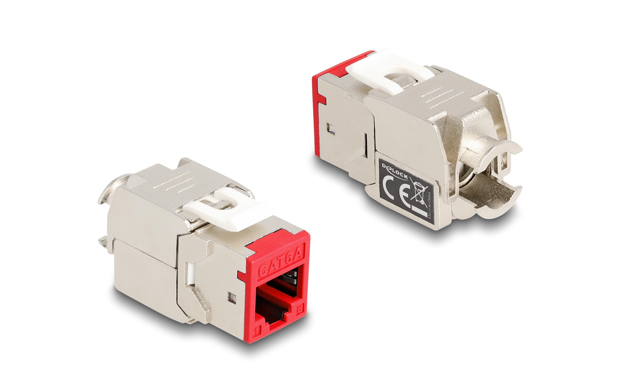 Delock Keystone-Modul RJ45 zu LSA, Cat.6A Farbig, 8 Stück