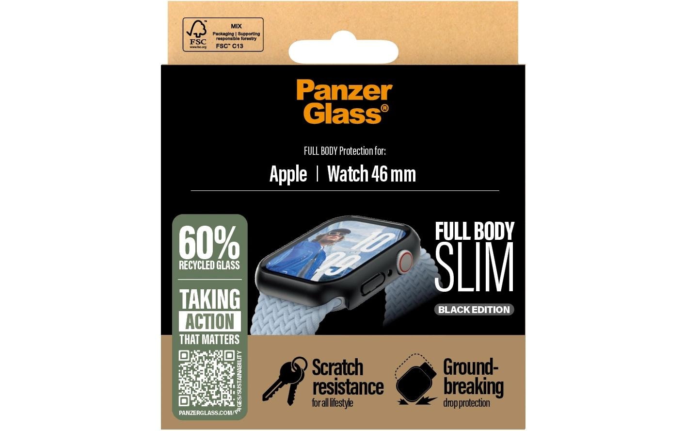 Panzerglass Full Body Protection Slim Apple Watch Series 10 46mm Schwarz