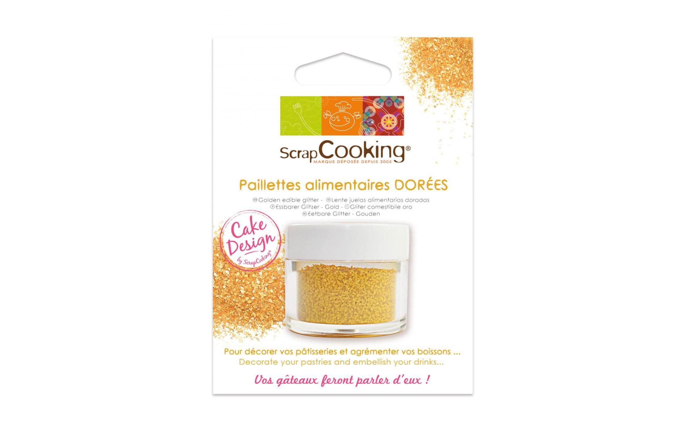 ScrapCooking Lebensmitteldeko Pailetten Gold Gold 5 g