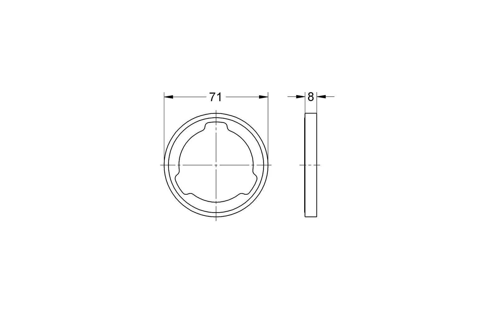 GROHE Zubehör Ausgleichsscheibe Ø 71 mm