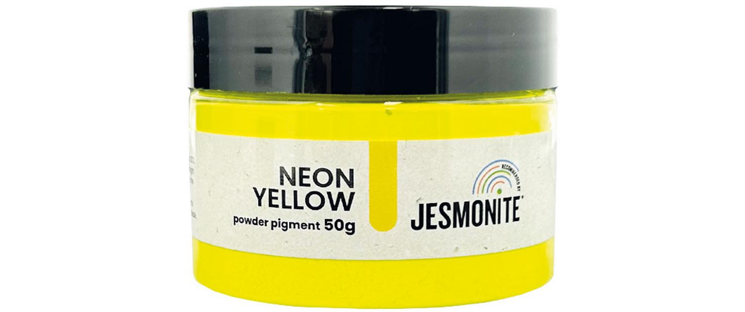 Jesmonite Farbpigmente Neon Pulver Gelb, 50g