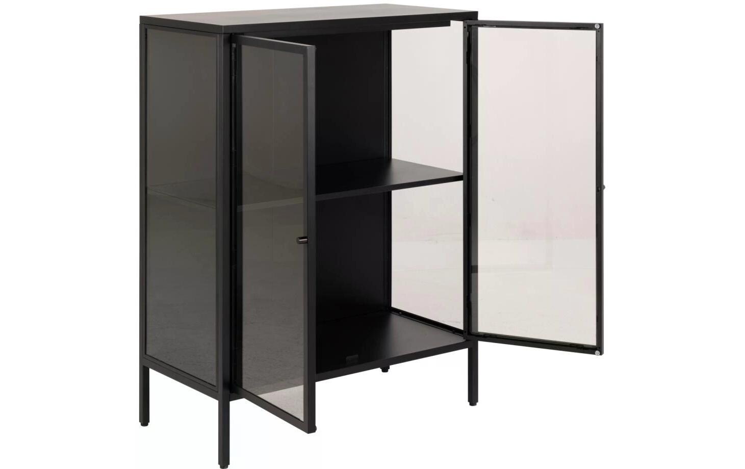 AC Design Vitrine Newcastle 80 x 40 x 98,7 cm, Schwarz