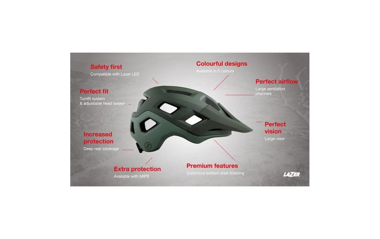 Lazer Helm Coyote MIPS Matte Dark Green, S