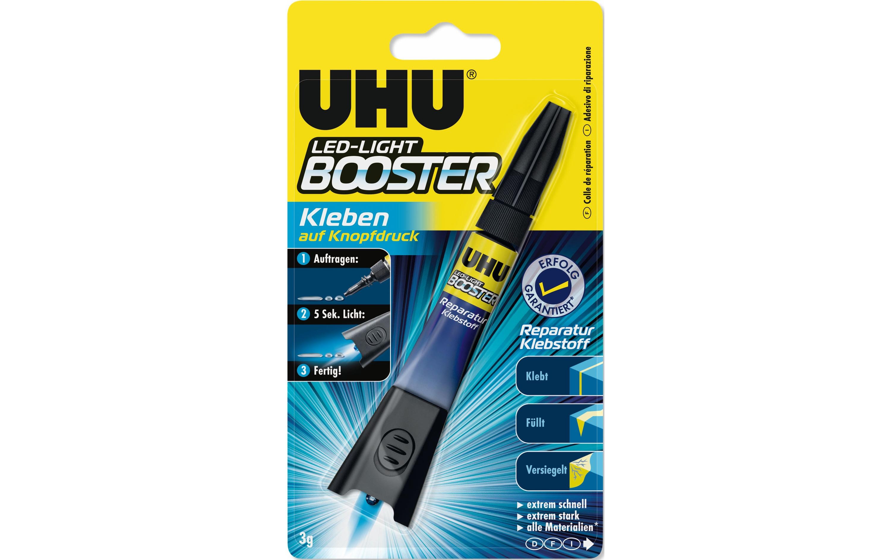 UHU Sekundenkleber LED Booster 3 g