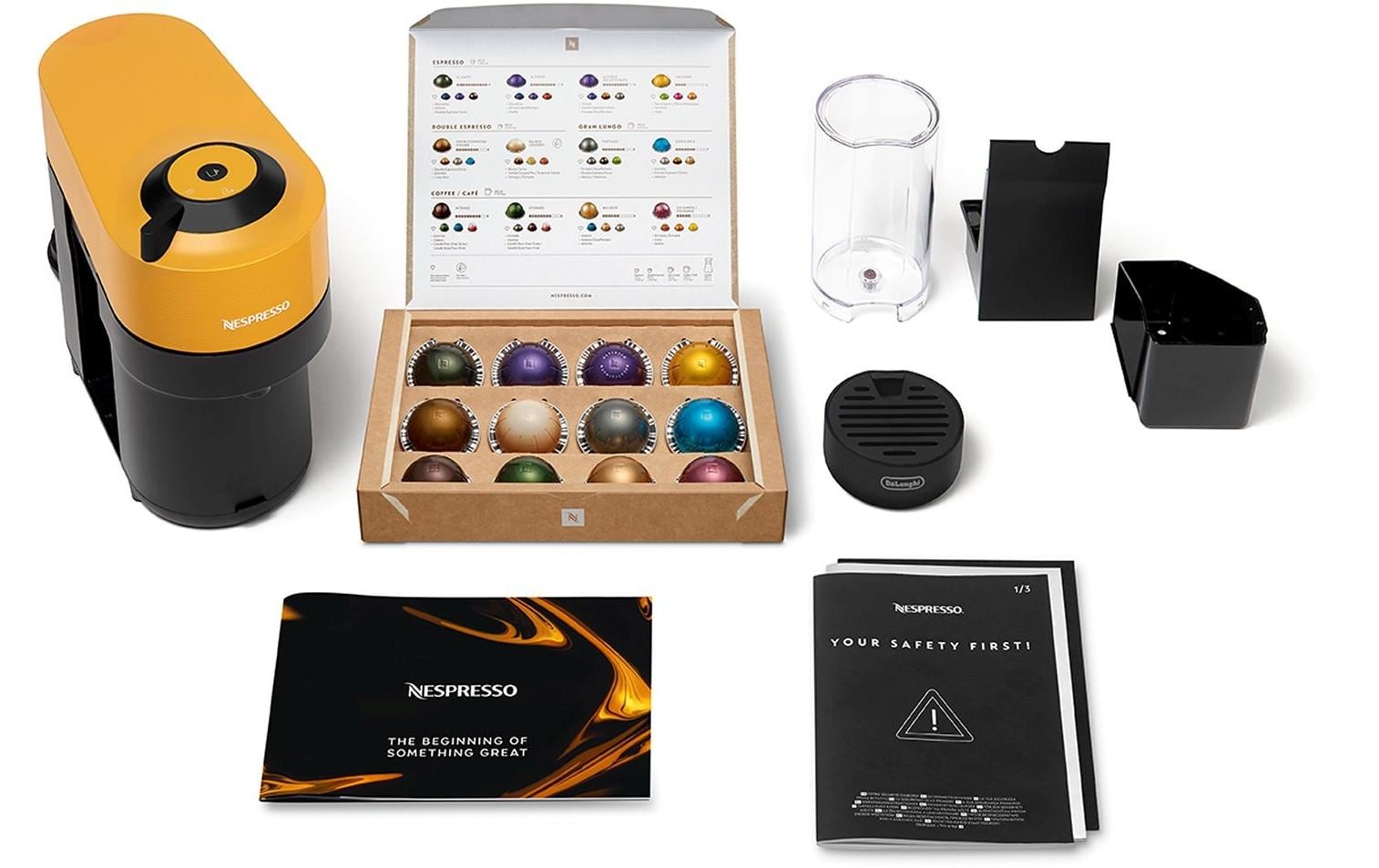 De'Longhi Kaffeemaschine Nespresso Vertuo Pop ENV90.Y Mango Yellow