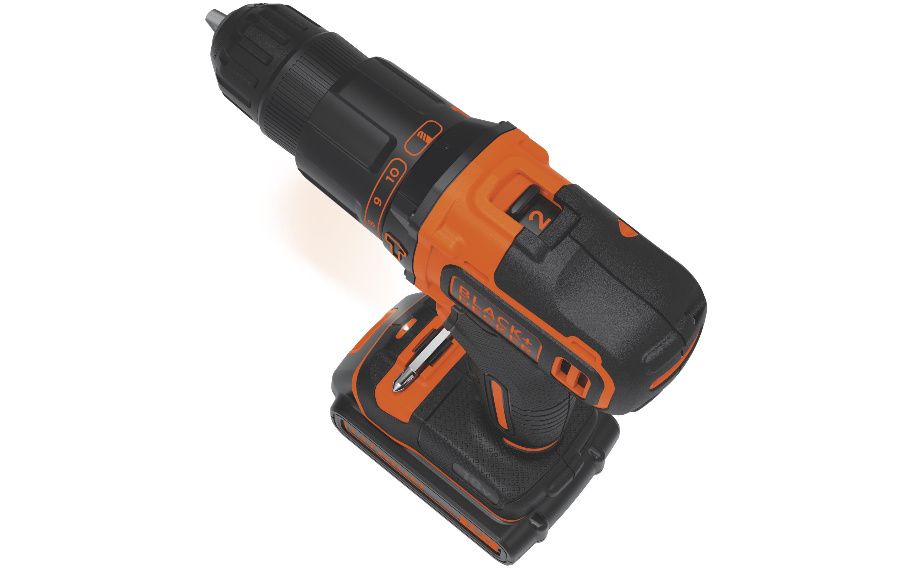 BLACK+DECKER Akku-Schlagbohrschrauber BDCHD18K Kit