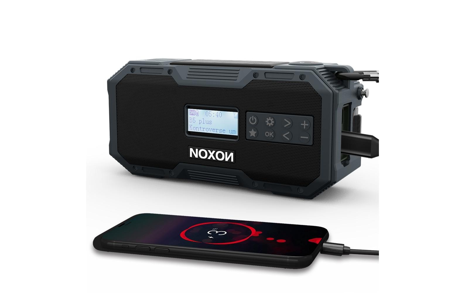 Noxon DAB+ Radio Dynamo Solar 411 Anthrazit