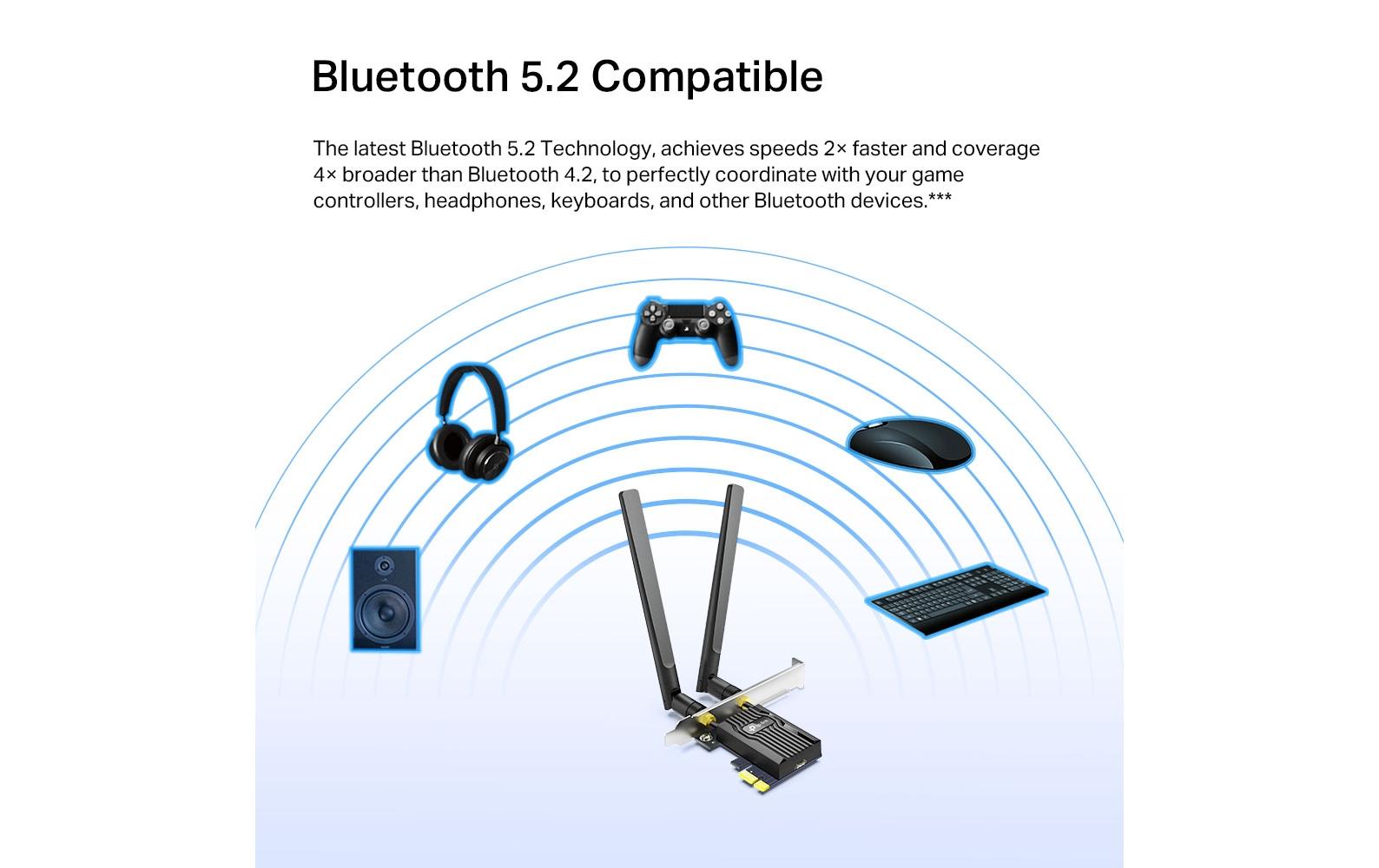 TP-Link WLAN-AX PCIe Adapter Archer TX55E Bluetooth 5.2