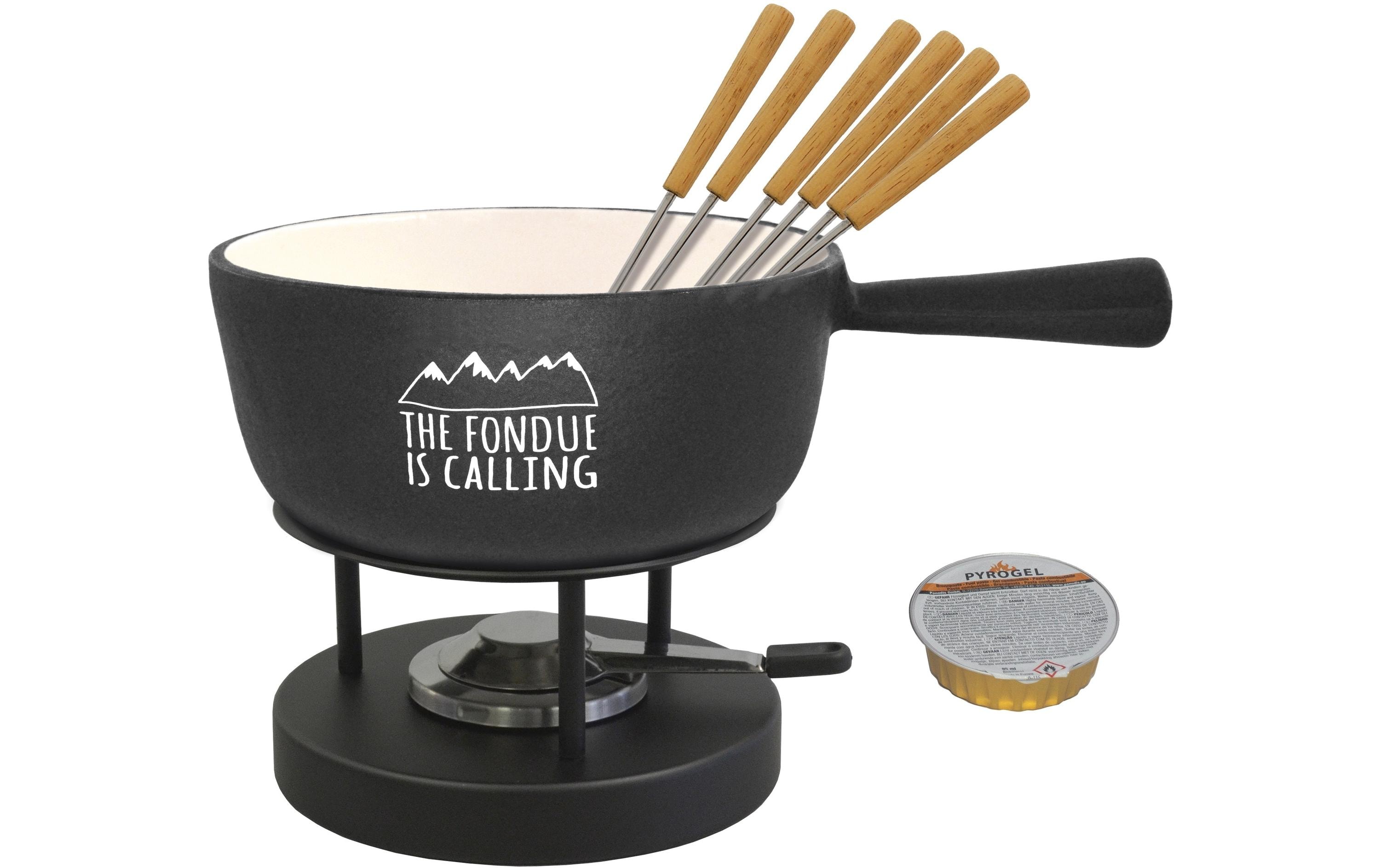 Heidi Cheese Line Käsefondue-Set The Fondue is calling 9 Teile, Schwarz