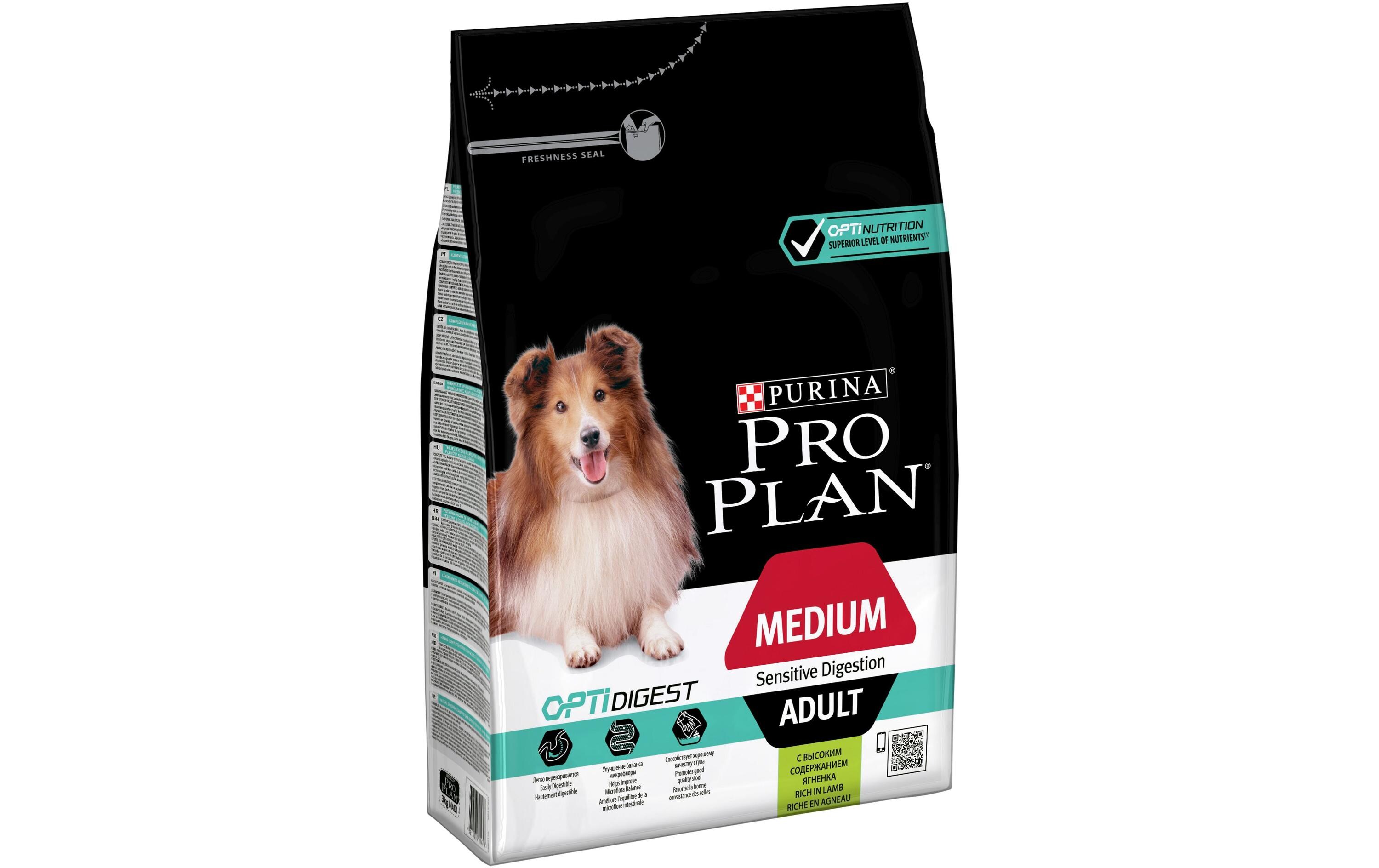 Purina Pro Plan Trockenfutter M Adult Sensitive Digestion Lamm, 3 kg