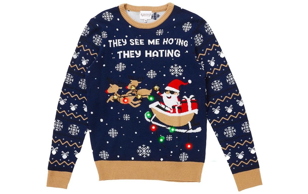 Christmas Sweats They see me ho’ing LED Sweater S