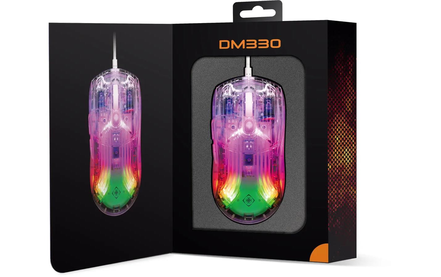 DELTACO Gaming-Maus DM330 RGB Transparent