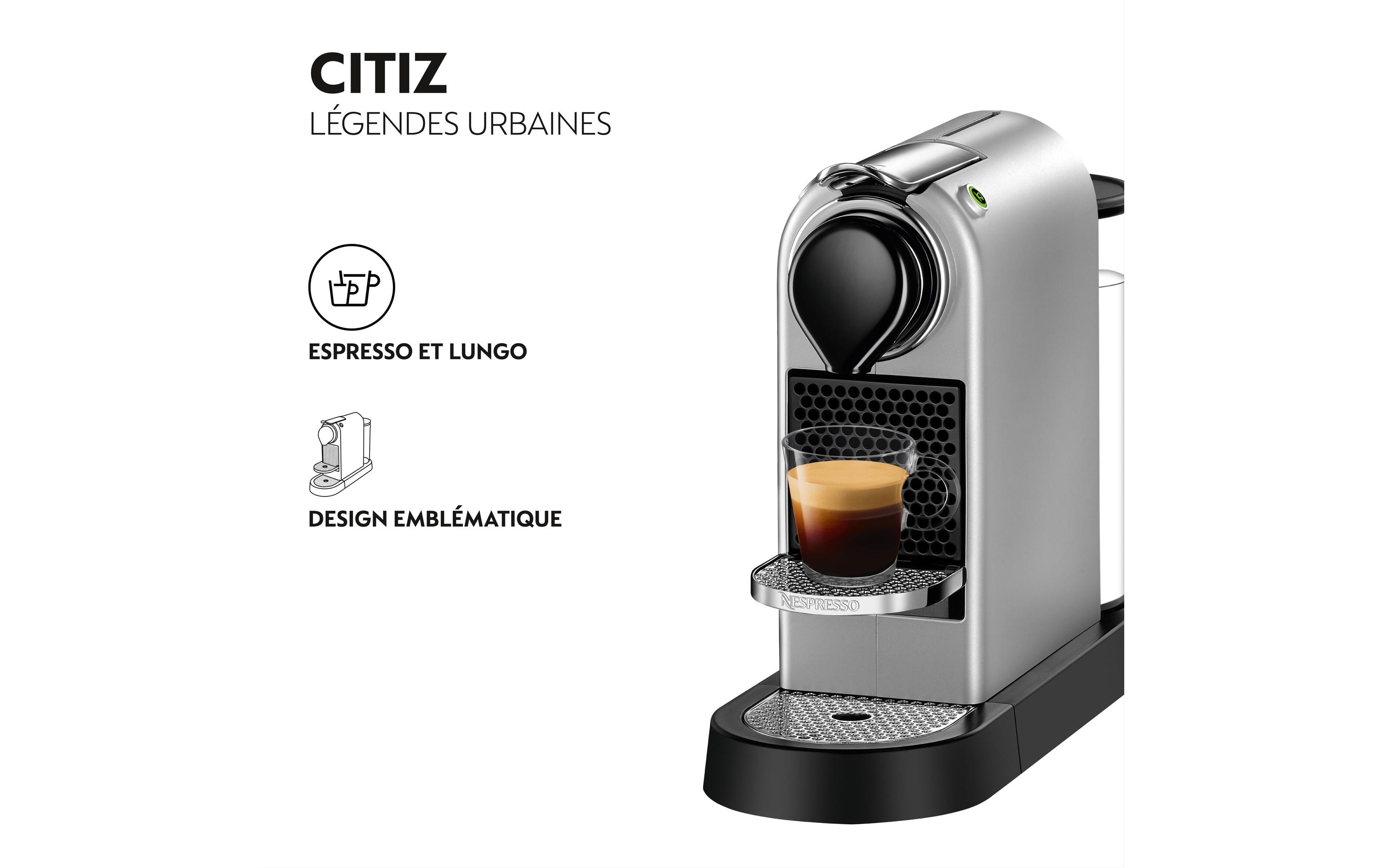 Krups Kaffeemaschine Nespresso CitiZ XN741B Silber