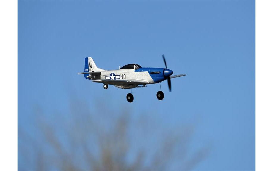 TOP-RC Warbird Mini P51D 450 mm, Blau, RTF