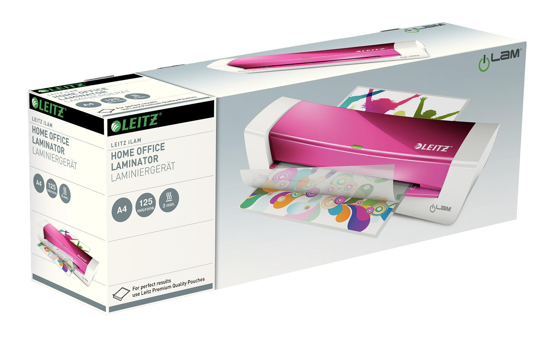 Leitz Bürogeräte Laminiergerät iLAM Home Office A4 125 µm Pink