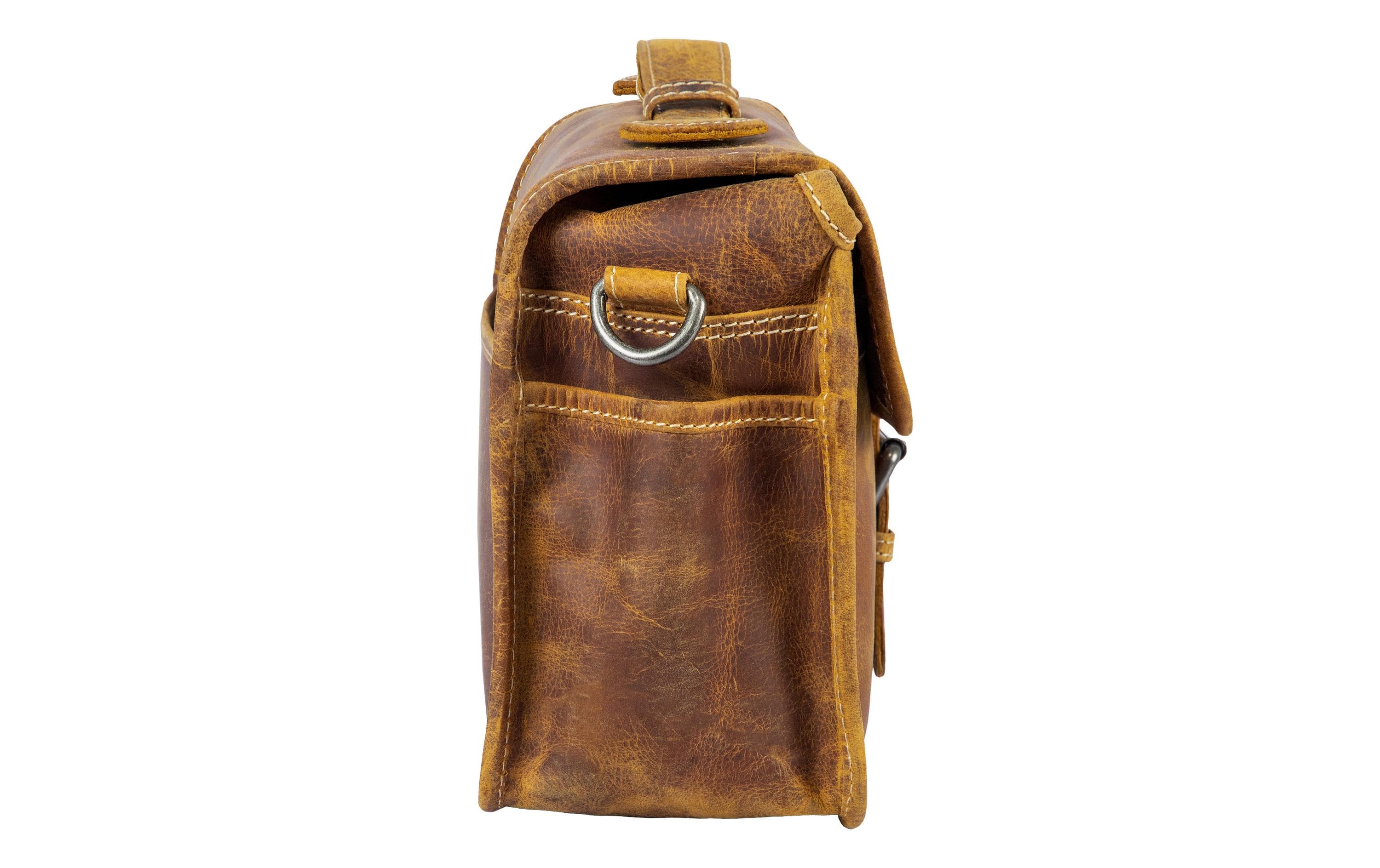 Alpenleder Kamera-Tasche Presse Beige