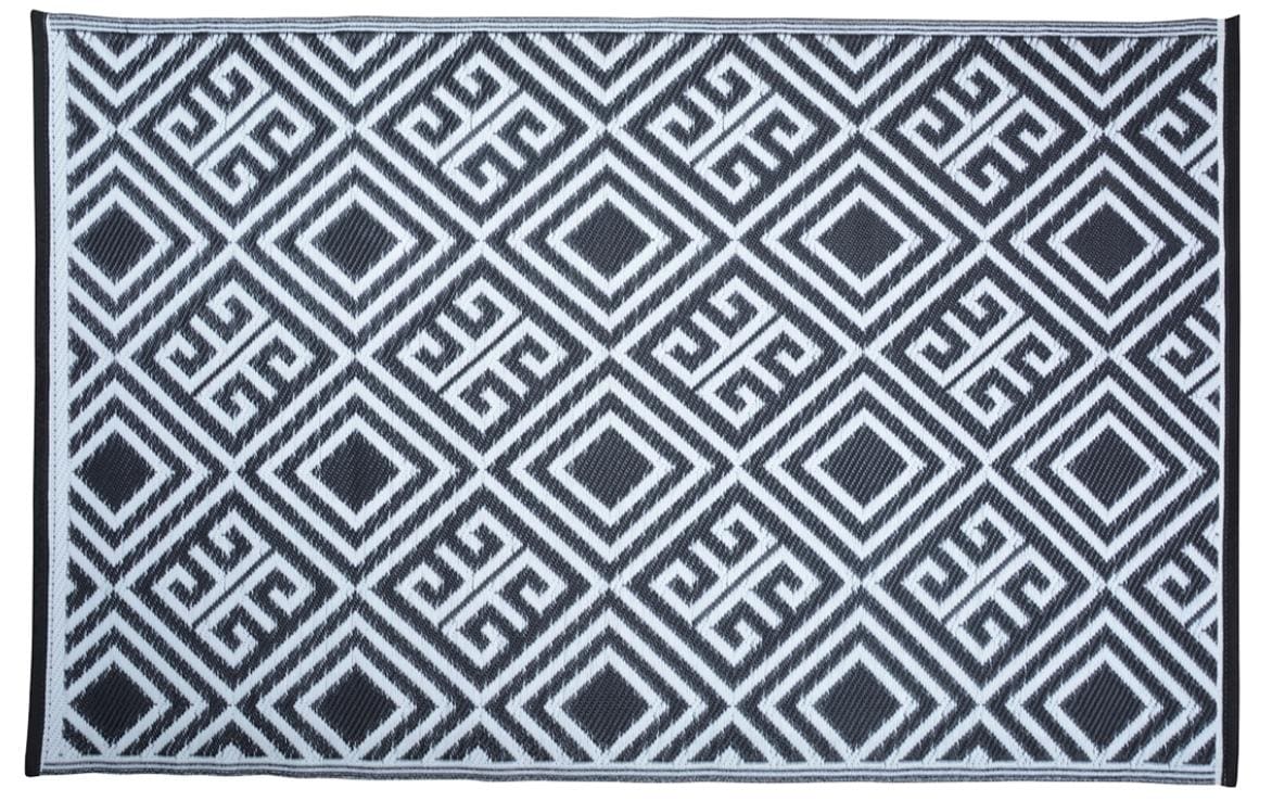 Esschert Design Teppich 186 x 119.5 cm, Schwarz/Weiss