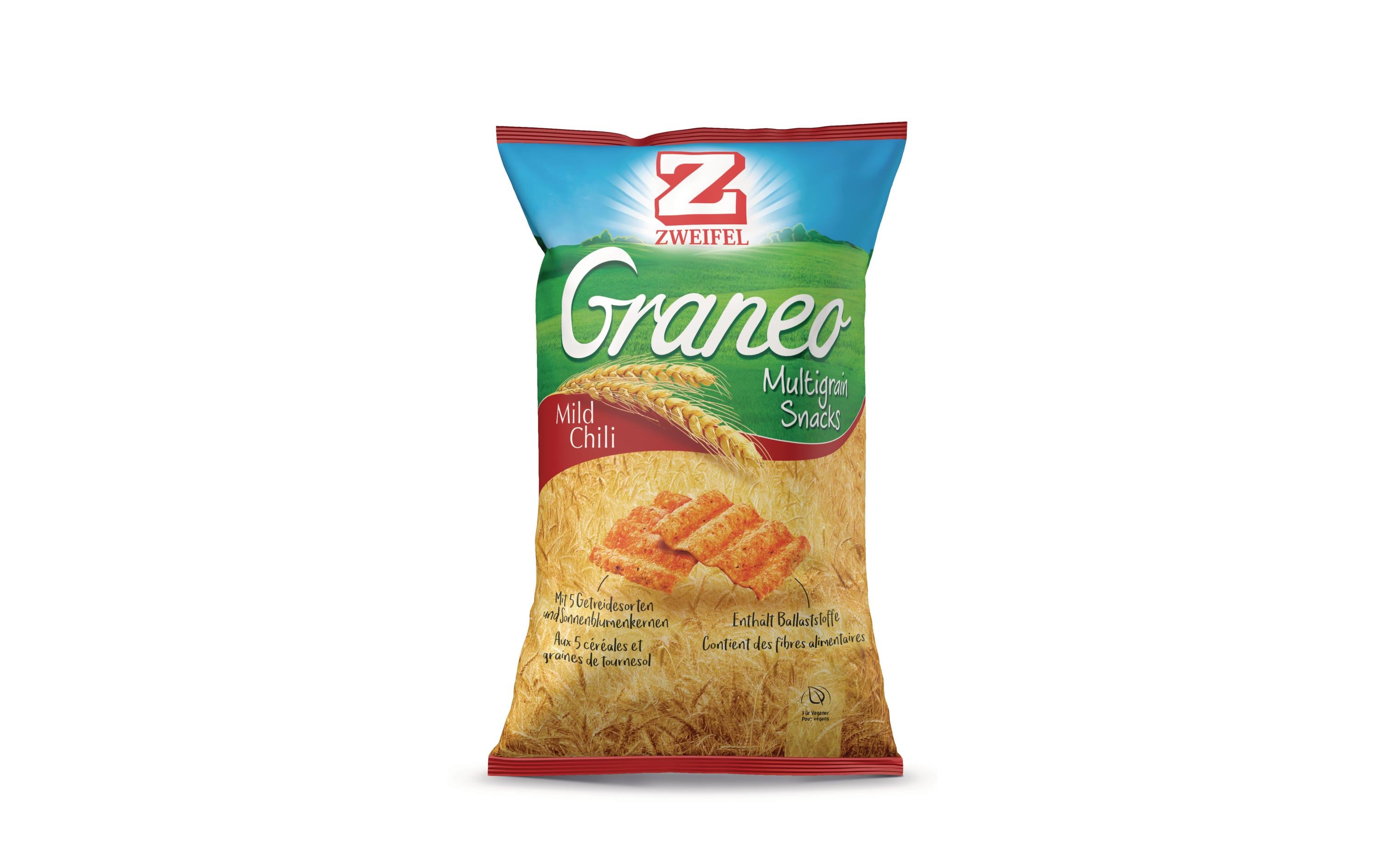 Zweifel Chips Graneo Multigrain Snacks Mild Chili 100 g