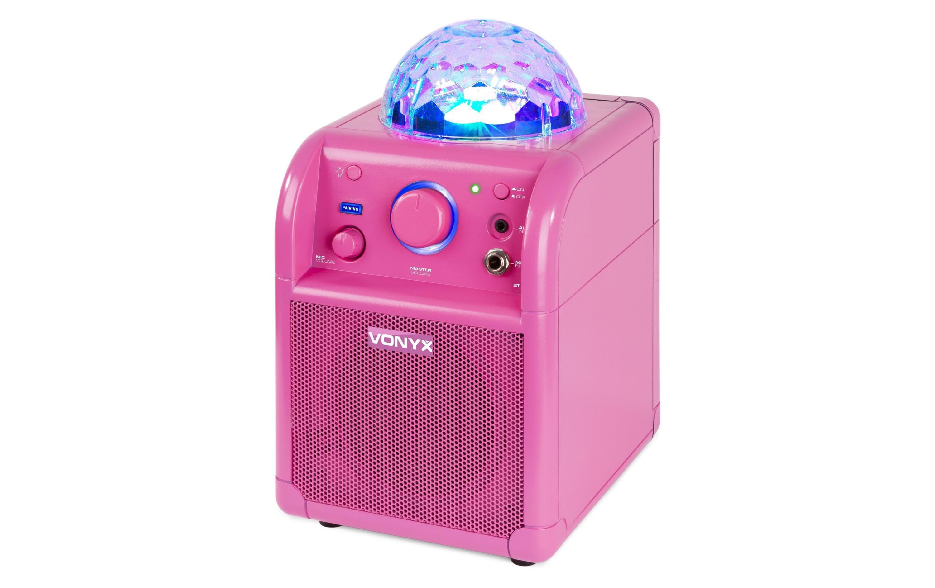 Vonyx Lautsprecher SBS50P Karaoke Speaker Pink