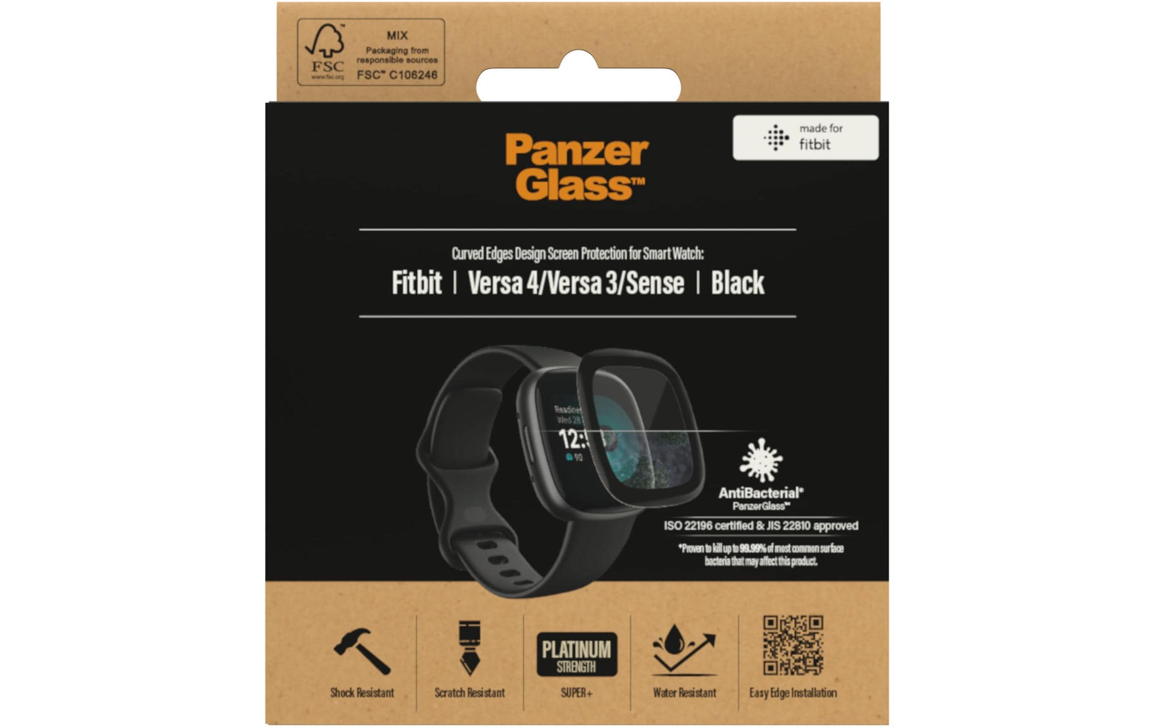 Panzerglass Displayschutz Fitbit Versa 3/4 und Sense