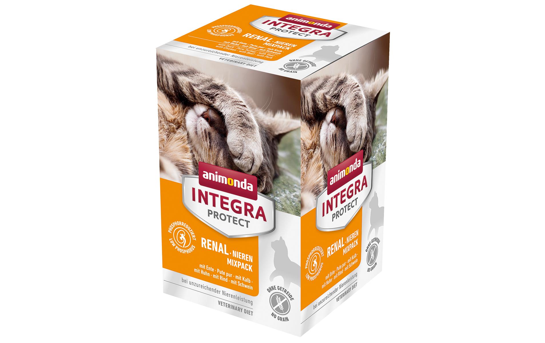 Animonda Integra Protect Nassfutter Renal Nieren Mixpack, 6 x 100 g