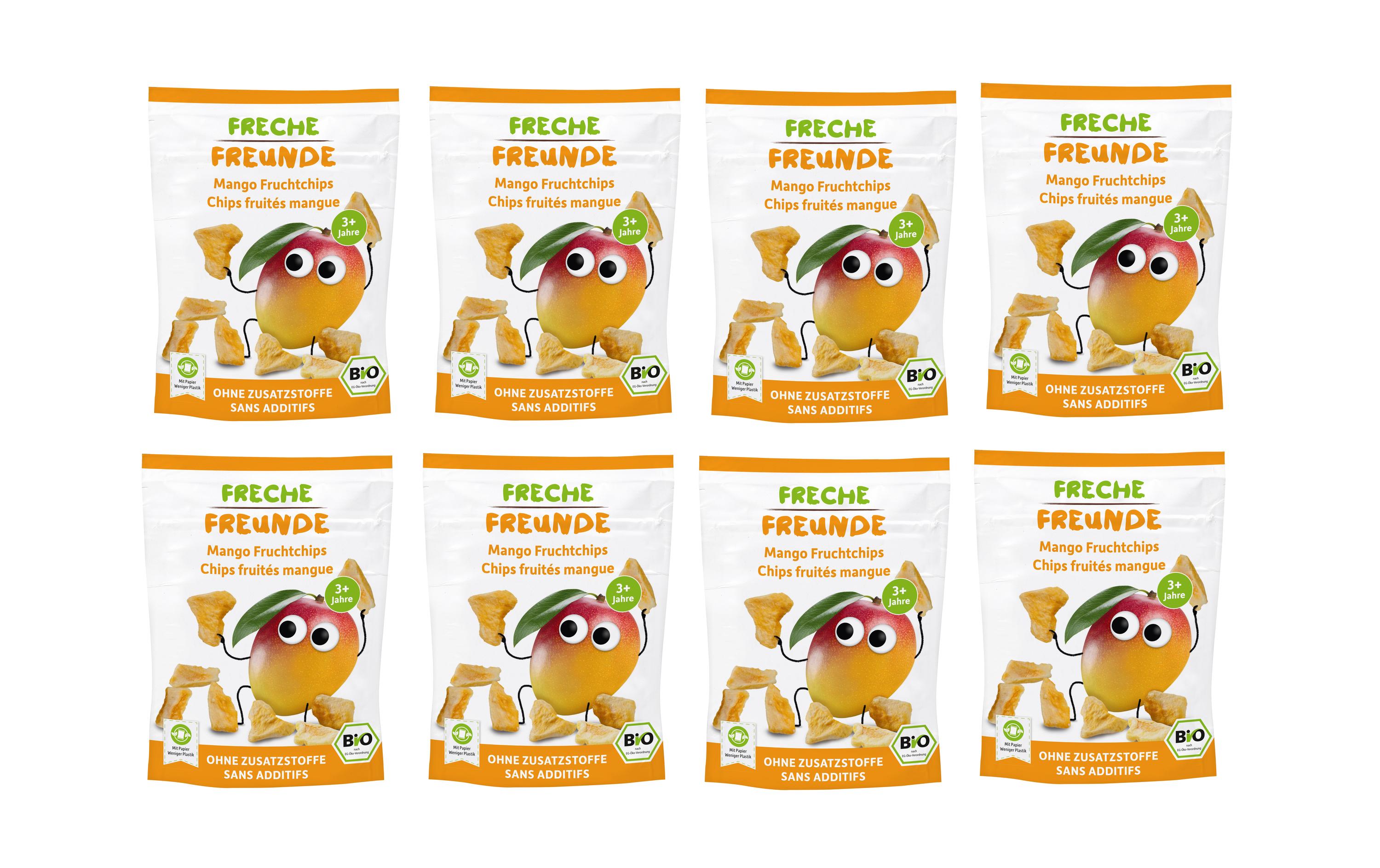 Freche Freunde Knabberspass Fruchtchips Mango 8x 14 g