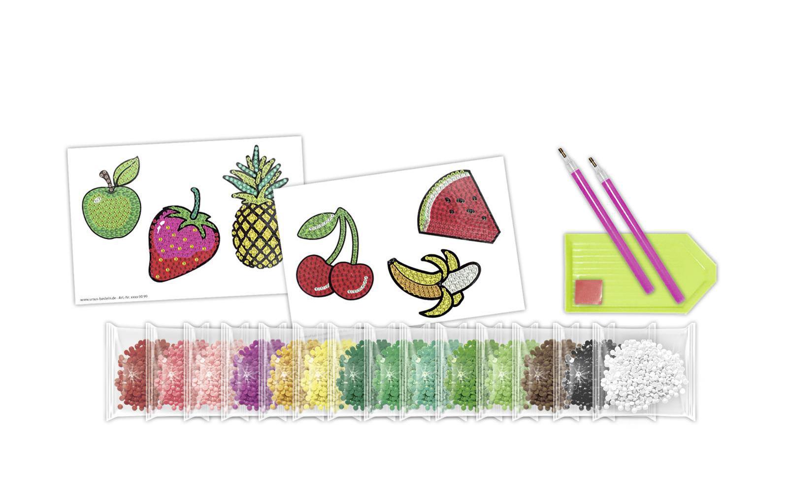 URSUS Motivsticker Diamond Painting Fruits Violett 1 Stück