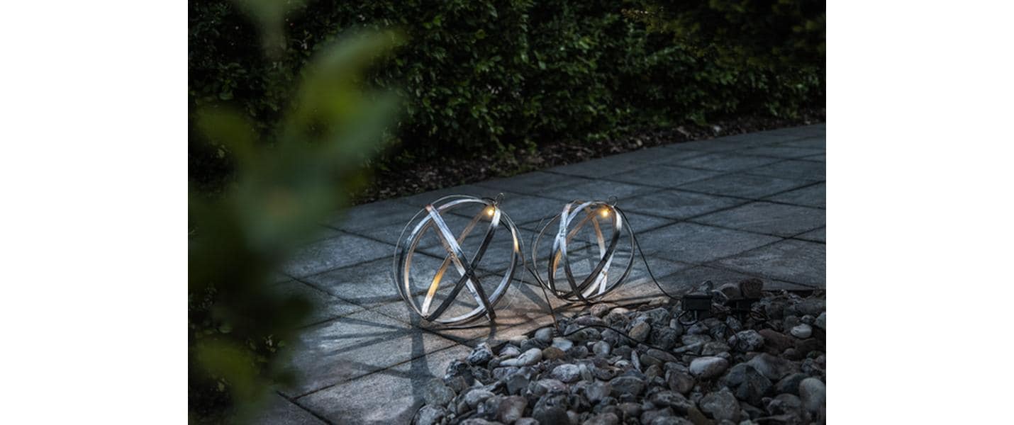 Star Trading Gartenlicht Solar Astri, Ø 25 cm, Silber