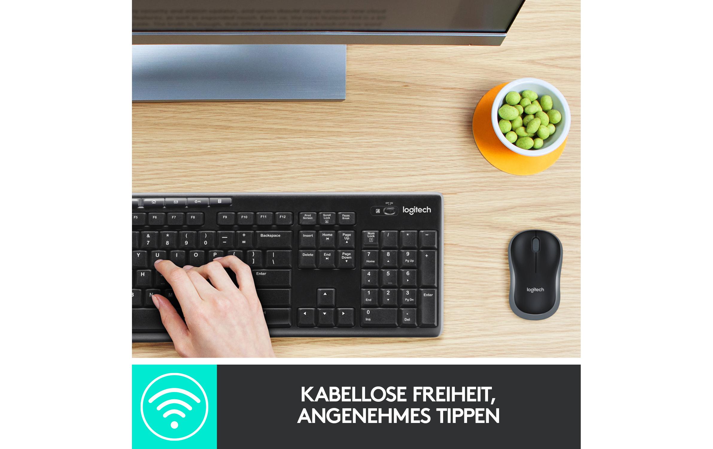 Logitech Tastatur-Maus-Set MK270 US-Layout