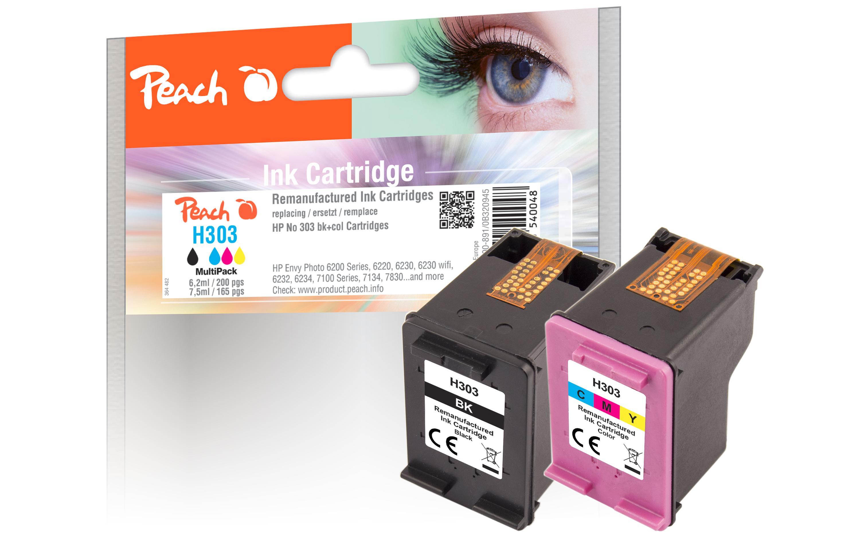 Peach Tinte HP No. 303 Multi-Pack 3YM92A 1x BK, 1x CMY
