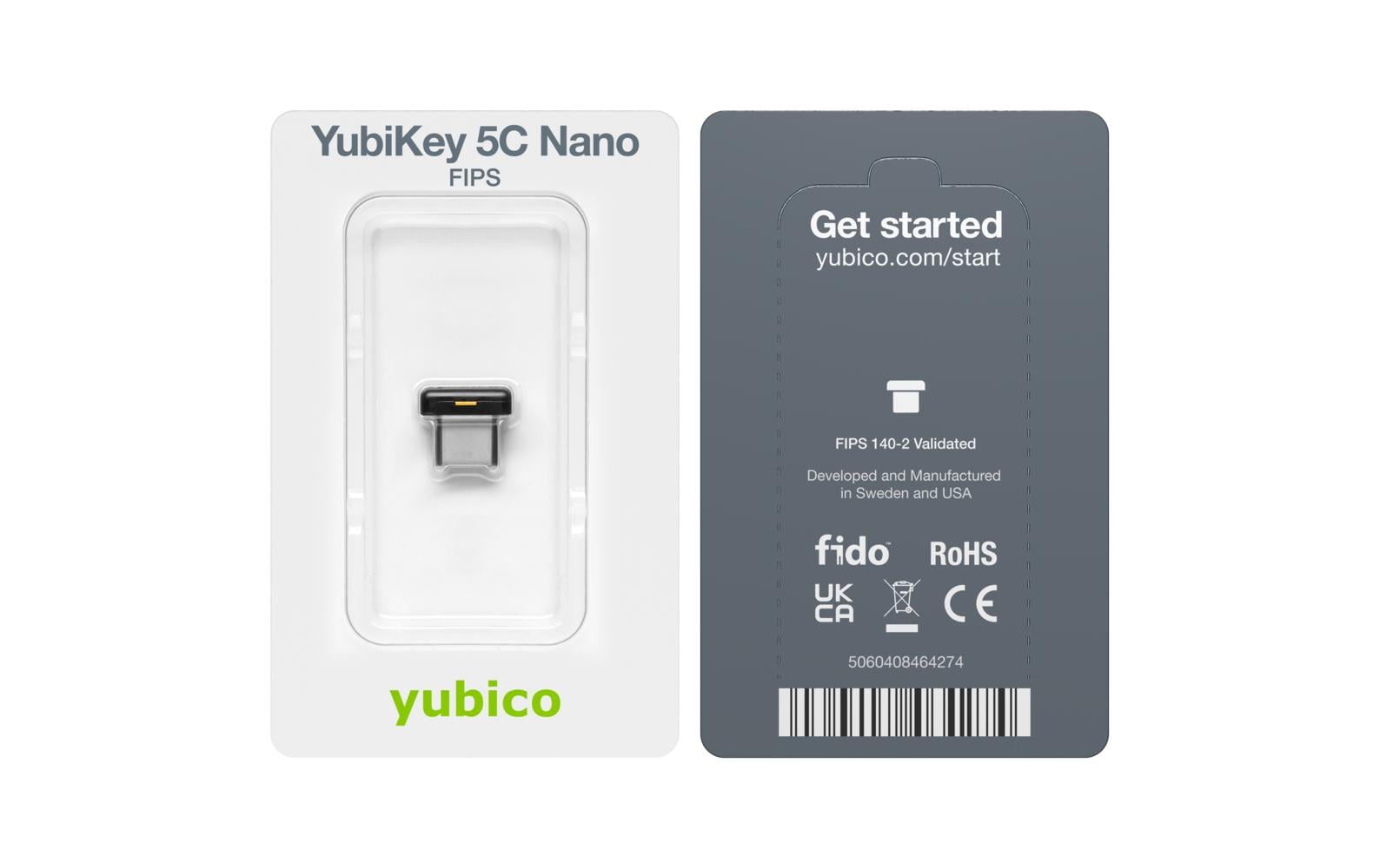 Yubico YubiKey 5C Nano FIPS FW 5.4 USB-C, 1 Stück