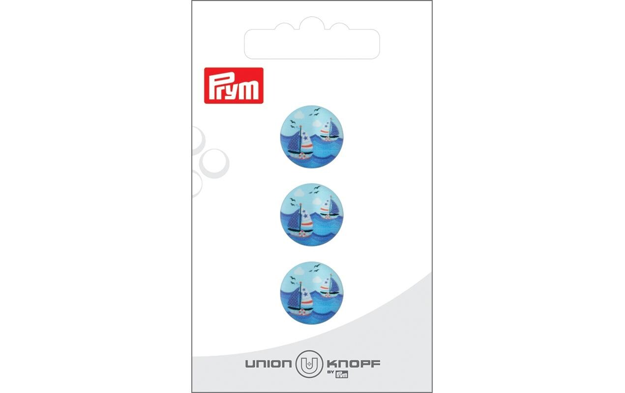 Prym Union Knopf Knöpfe Schiff 15 mm, 3 Stück, Marineblau