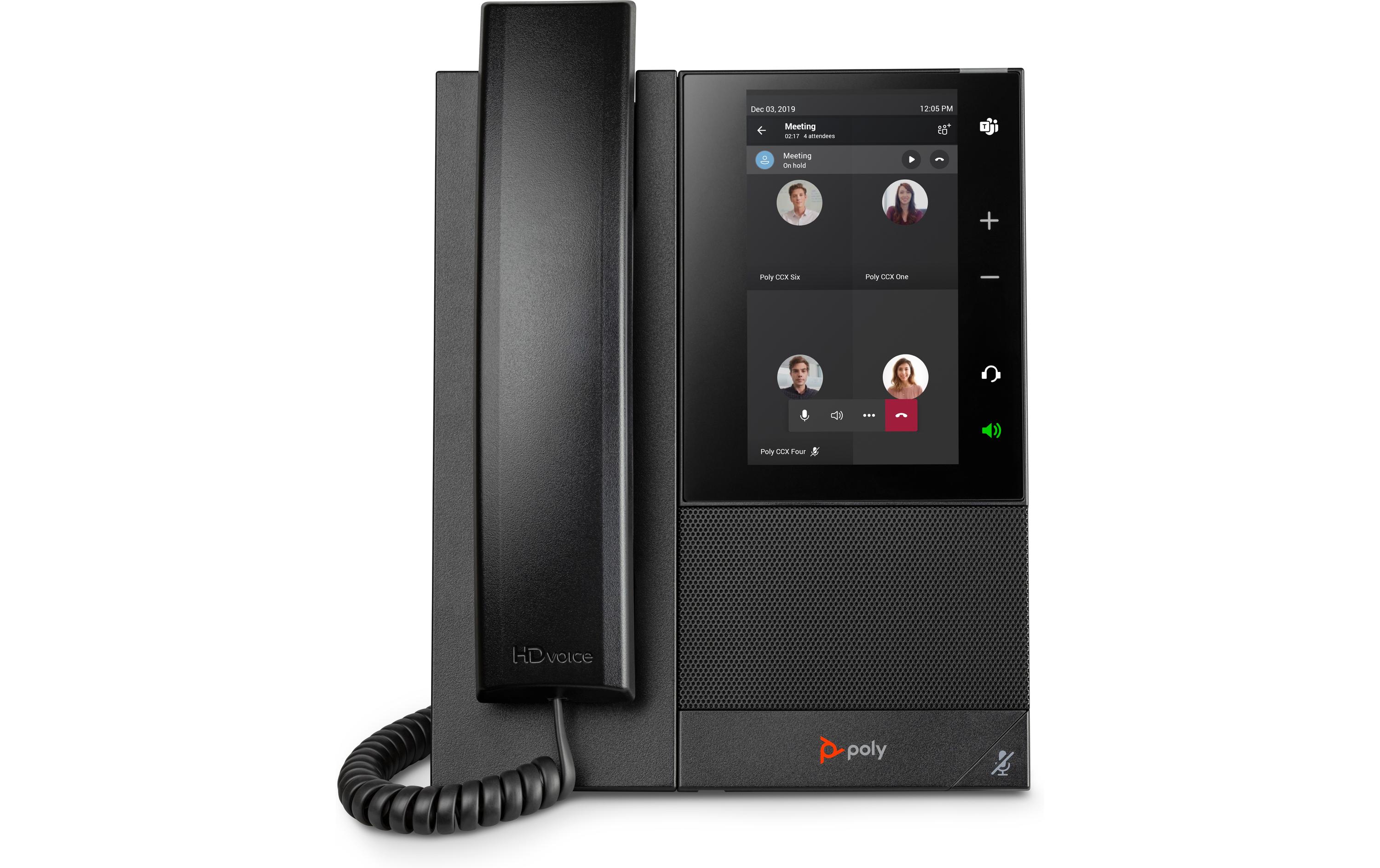 Poly Tischtelefon CCX 505 Microsoft Teams Schwarz