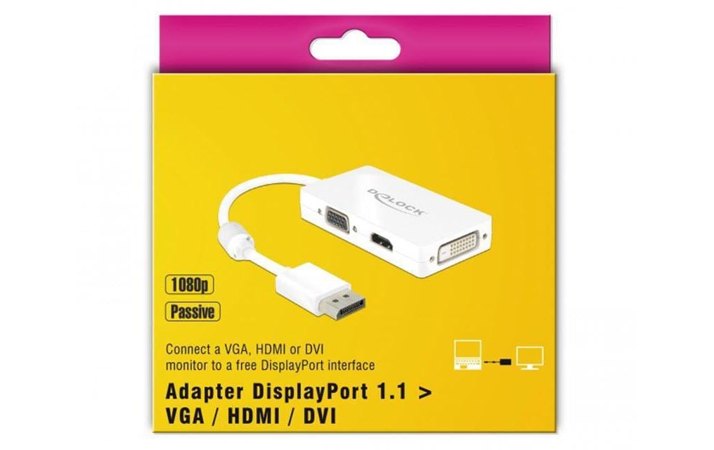 Delock Adapter DisplayPort - HDMI/VGA/DVI-D