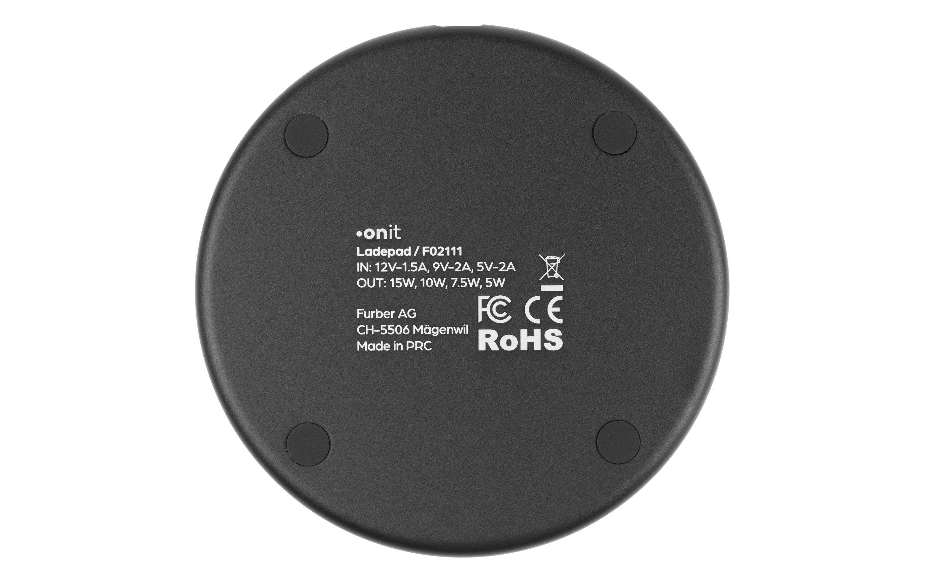 onit Wireless Charger 15 W Schwarz