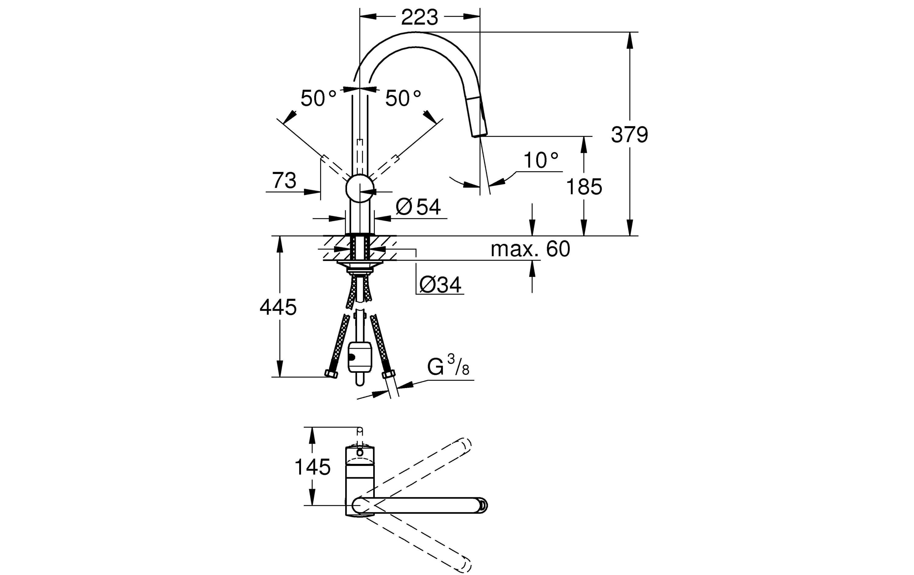 GROHE Küchenarmatur Minta U-Auslauf