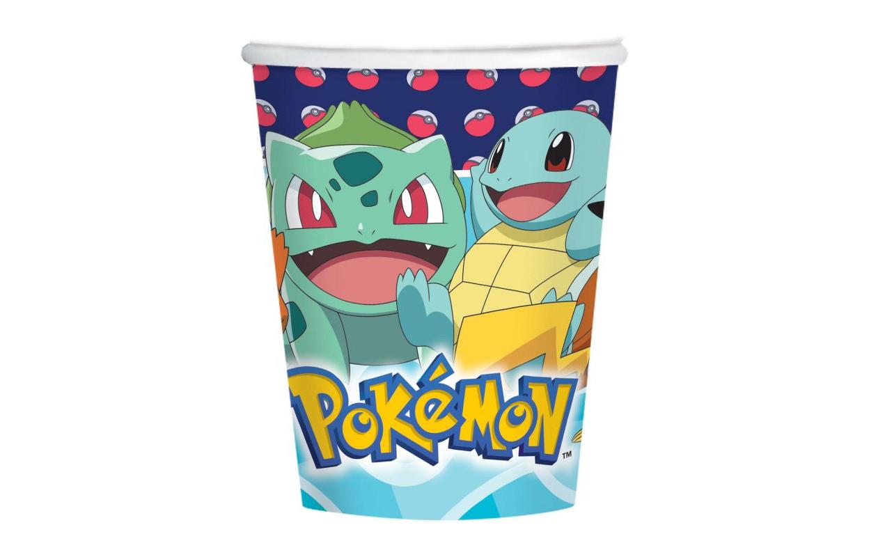 Amscan Einwegbecher Pokemon 250 ml, 8 Stück