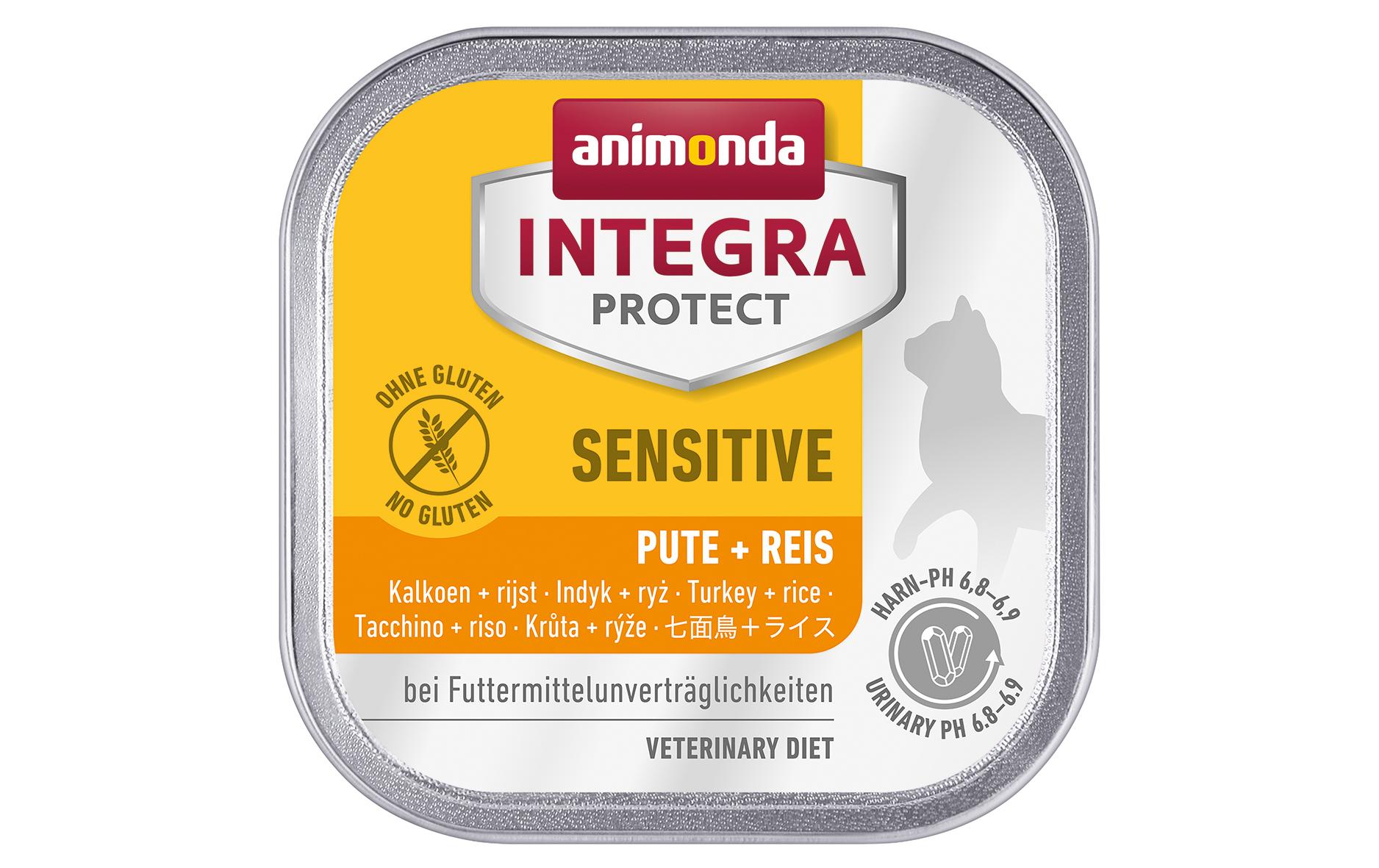 Animonda Integra Protect Nassfutter Sensitive Pute & Reis, 16 x 100 g