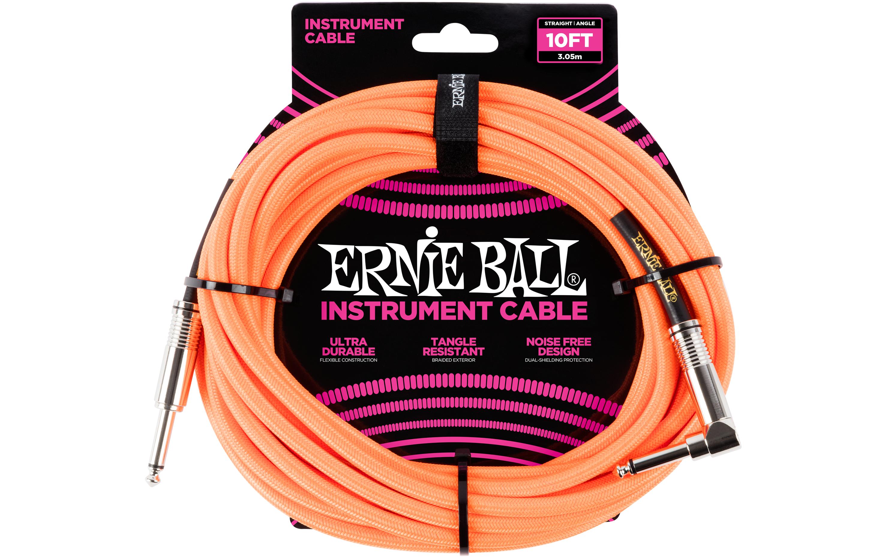 Ernie Ball Instrumentenkabel 6079 – 3.05 m, Neonorange