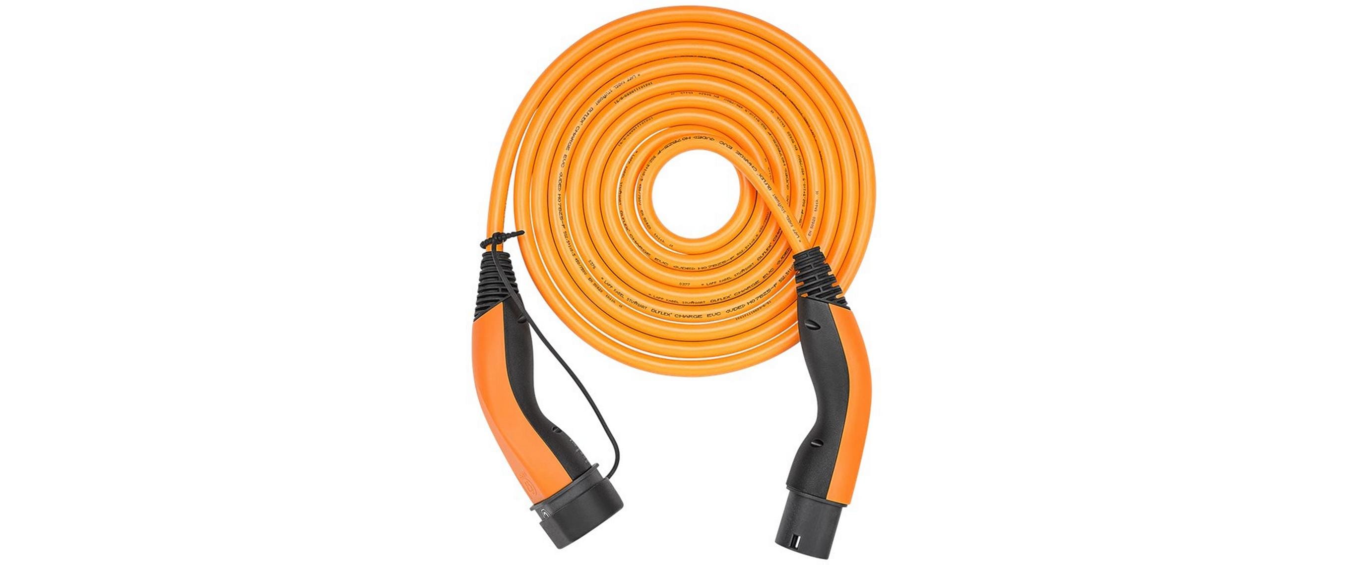 Lapp Ladekabel Helix für Elektroauto Typ 2, 22 kW, 5 m, Orange