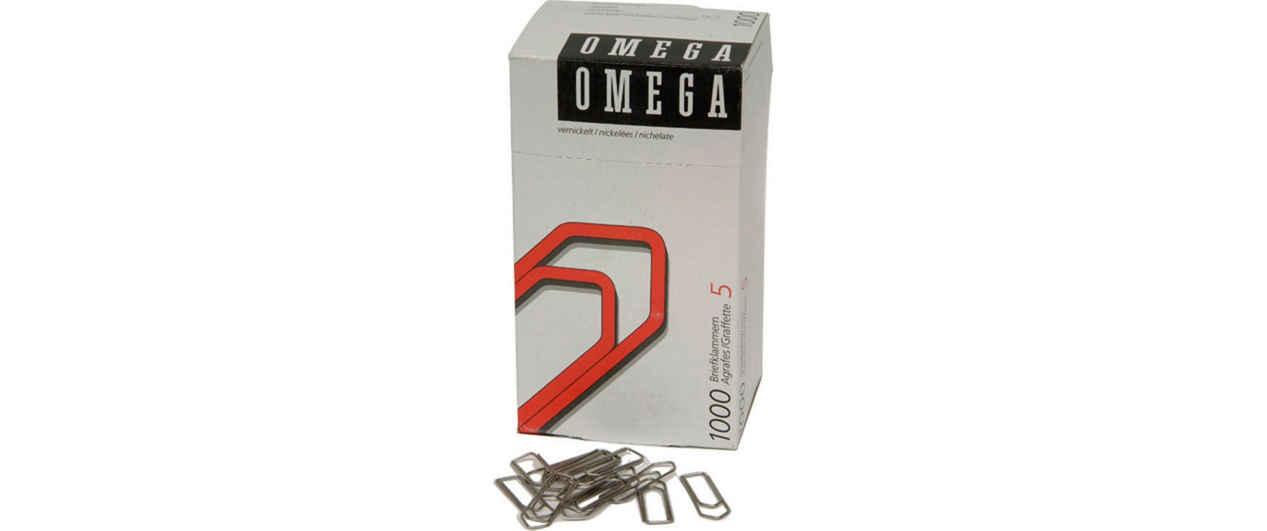 Omega Büroklammer Gr. 5, 43 mm, 500 Stück