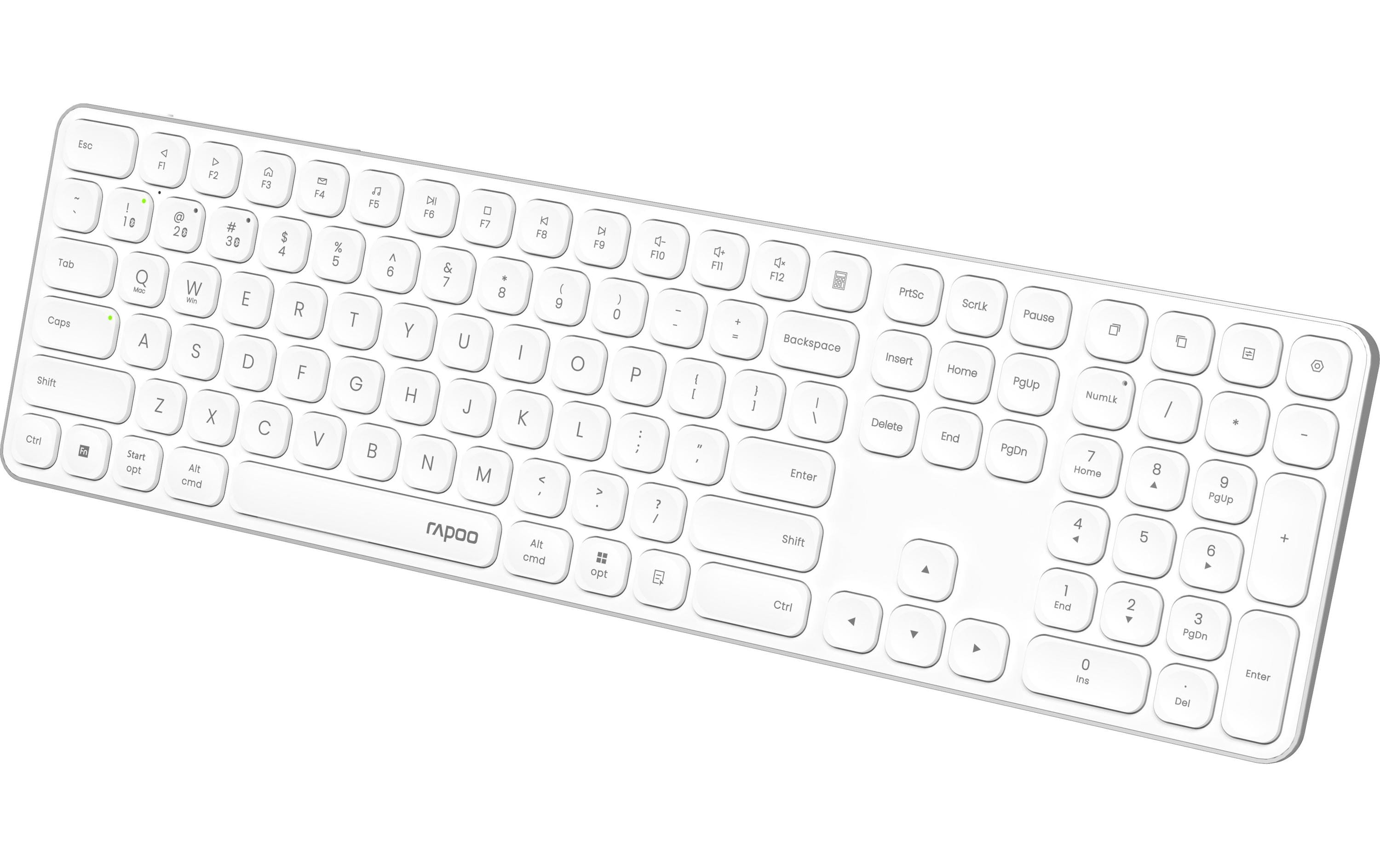 Rapoo Funk-Tastatur E9810 Weiss